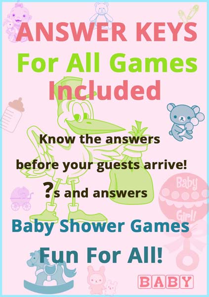 Baby Shower Games For Girl L And B Products